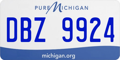 MI license plate DBZ9924