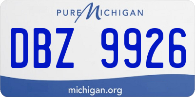 MI license plate DBZ9926