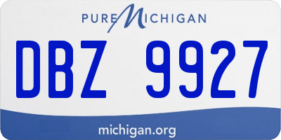 MI license plate DBZ9927