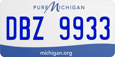 MI license plate DBZ9933