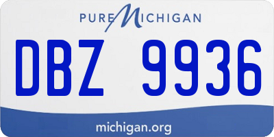 MI license plate DBZ9936