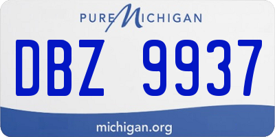 MI license plate DBZ9937