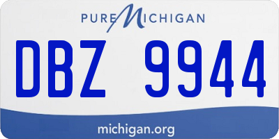 MI license plate DBZ9944