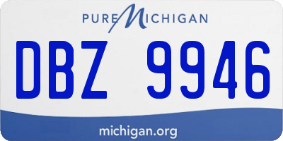 MI license plate DBZ9946