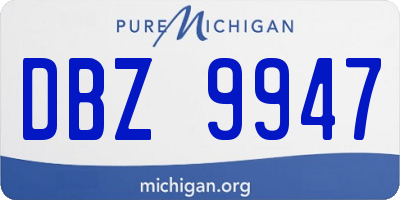 MI license plate DBZ9947
