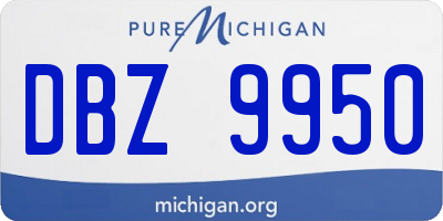 MI license plate DBZ9950