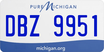 MI license plate DBZ9951