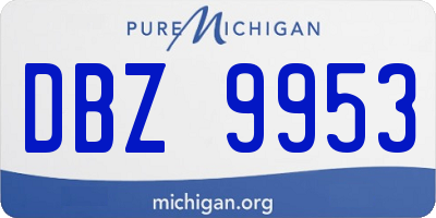 MI license plate DBZ9953