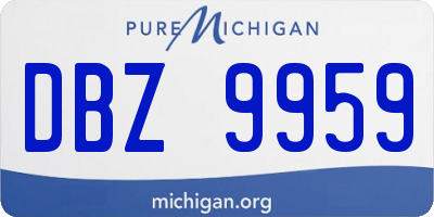 MI license plate DBZ9959