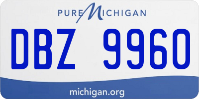 MI license plate DBZ9960