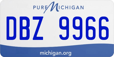 MI license plate DBZ9966