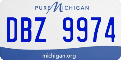 MI license plate DBZ9974