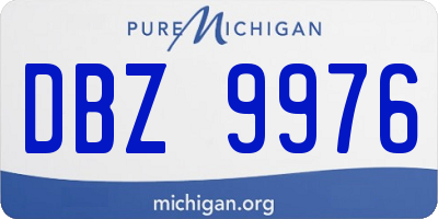 MI license plate DBZ9976