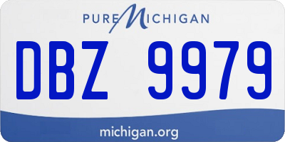 MI license plate DBZ9979