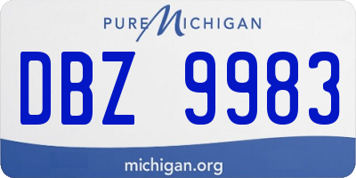 MI license plate DBZ9983