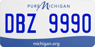 MI license plate DBZ9990