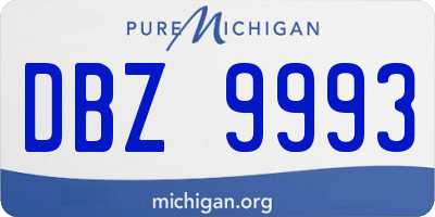 MI license plate DBZ9993