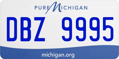 MI license plate DBZ9995
