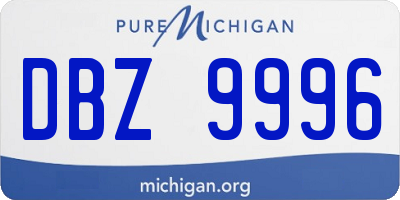 MI license plate DBZ9996