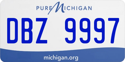 MI license plate DBZ9997