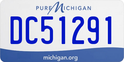 MI license plate DC51291