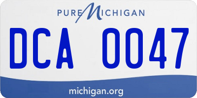 MI license plate DCA0047
