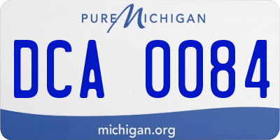 MI license plate DCA0084