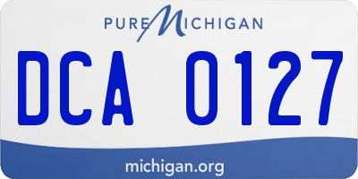 MI license plate DCA0127
