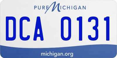 MI license plate DCA0131