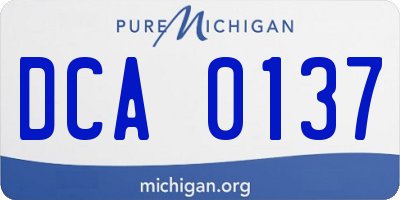 MI license plate DCA0137