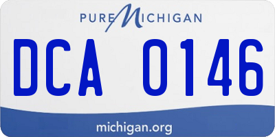 MI license plate DCA0146
