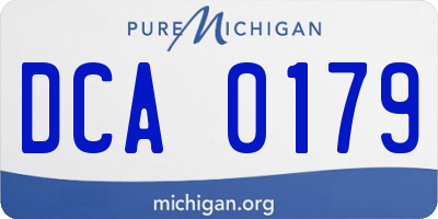 MI license plate DCA0179