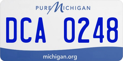 MI license plate DCA0248