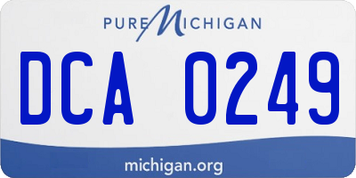 MI license plate DCA0249