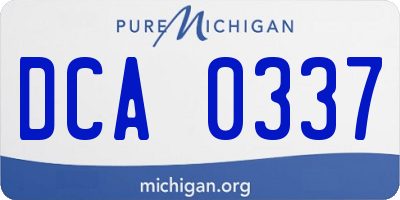 MI license plate DCA0337