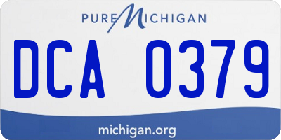 MI license plate DCA0379