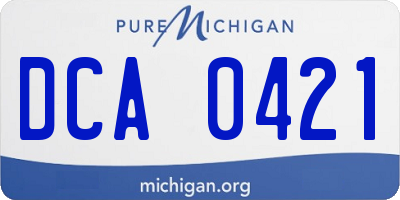 MI license plate DCA0421