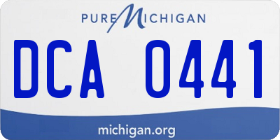 MI license plate DCA0441