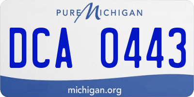 MI license plate DCA0443