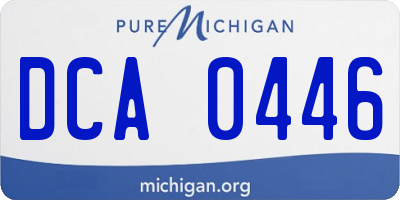 MI license plate DCA0446