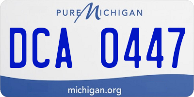 MI license plate DCA0447