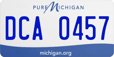MI license plate DCA0457