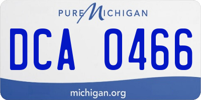 MI license plate DCA0466