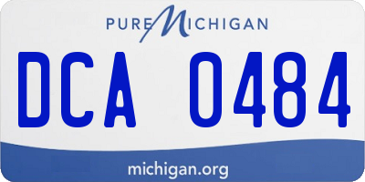 MI license plate DCA0484