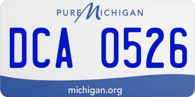 MI license plate DCA0526