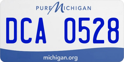 MI license plate DCA0528
