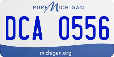 MI license plate DCA0556