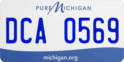 MI license plate DCA0569