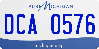 MI license plate DCA0576