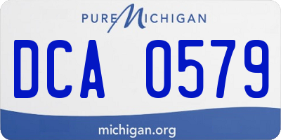 MI license plate DCA0579